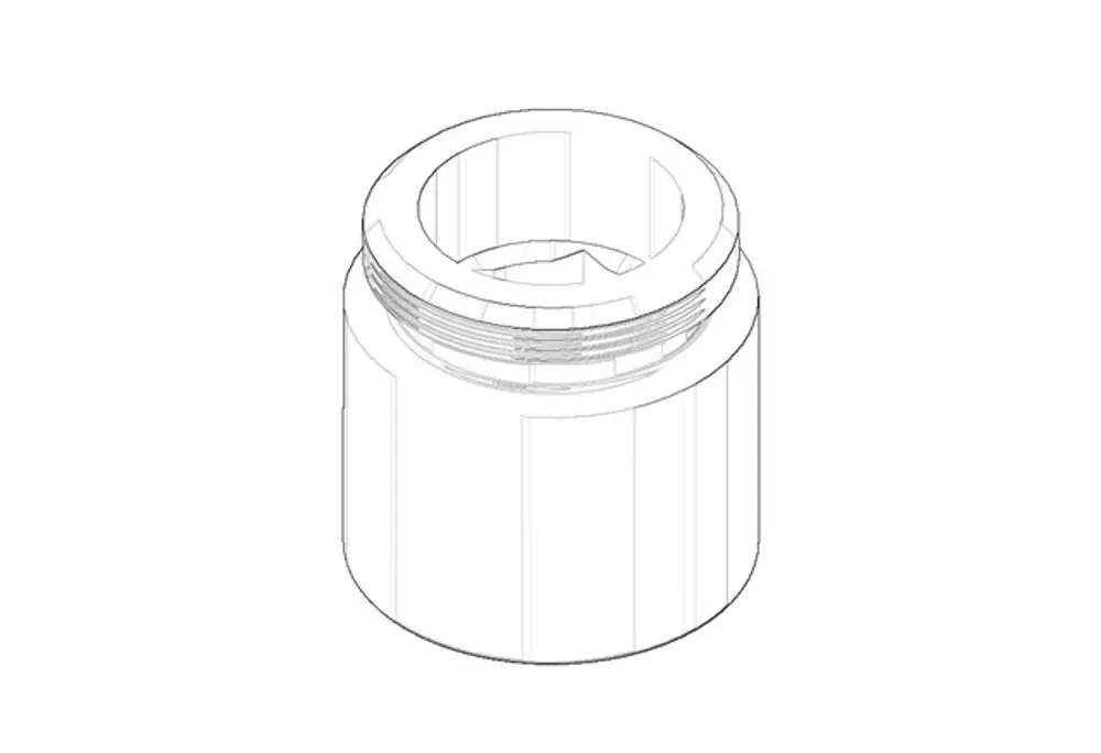 DORNBRACHT Nippel ERSATZTEILE 09240416410 D. 26,5 x 26,5 mm Platin gebürstet, 09240416410-06 Galeriebild 1